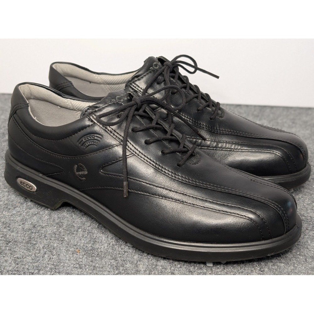 Ecco Hydromax Golf Shoes Women's Black Leather Softspikes Size EUR 40 US 9.5